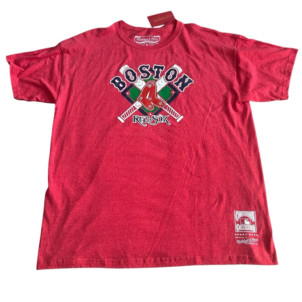 NWT Mitchell & Ness Boston Red Sox Cooperstown‎ Collection Tee Men’s XL